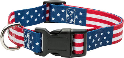 American Flag Dog Collar - Classic Design Available in 5 Sizes (Small)