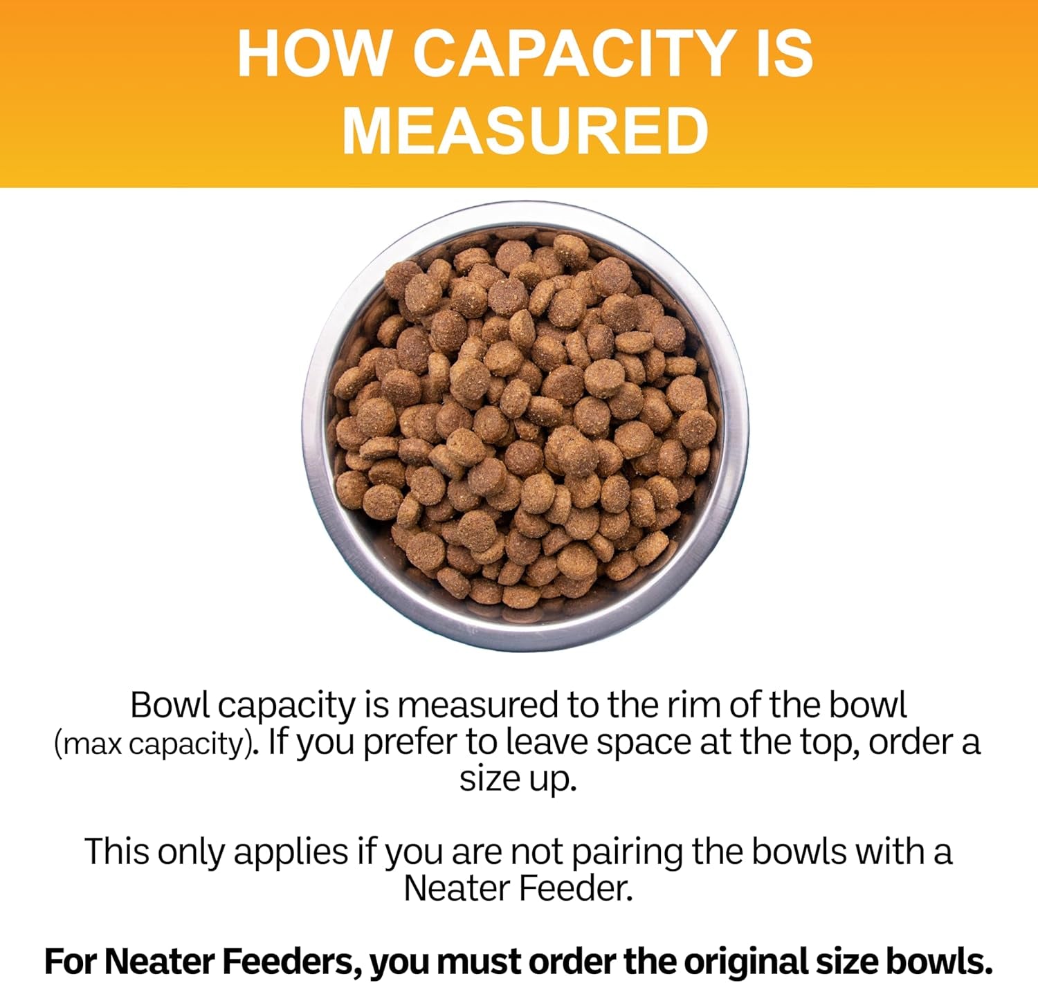 1.5 Cup (12 Oz.) Stainless Steel Dog Bowls, Set of 2 Neater Feeder Replacement Bowls (Cat/Small Models), Dog Food Bowl &amp; Water Bowl, Dishwasher Safe Metal Dish for Cats &amp; Small Dogs