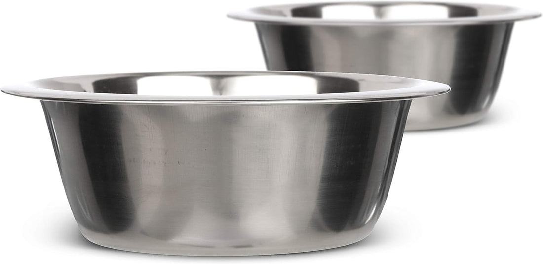 1.5 Cup (12 Oz.) Stainless Steel Dog Bowls, Set of 2 Neater Feeder Replacement Bowls (Cat/Small Models), Dog Food Bowl &amp; Water Bowl, Dishwasher Safe Metal Dish for Cats &amp; Small Dogs