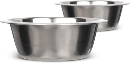 1.5 Cup (12 Oz.) Stainless Steel Dog Bowls, Set of 2 Neater Feeder Replacement Bowls (Cat/Small Models), Dog Food Bowl &amp; Water Bowl, Dishwasher Safe Metal Dish for Cats &amp; Small Dogs