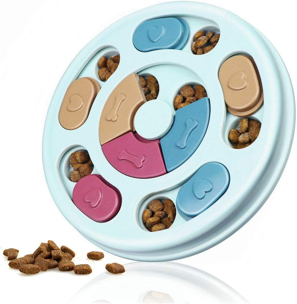 Interactive Dog Puzzle Game Toys, Dog Enrichment Toys for Puppy Mentally Stimulating Treat Dispenser Dog Treat Puzzle Feeder for Small,Medium and &amp; Large Dogs Treat Training (Blue)