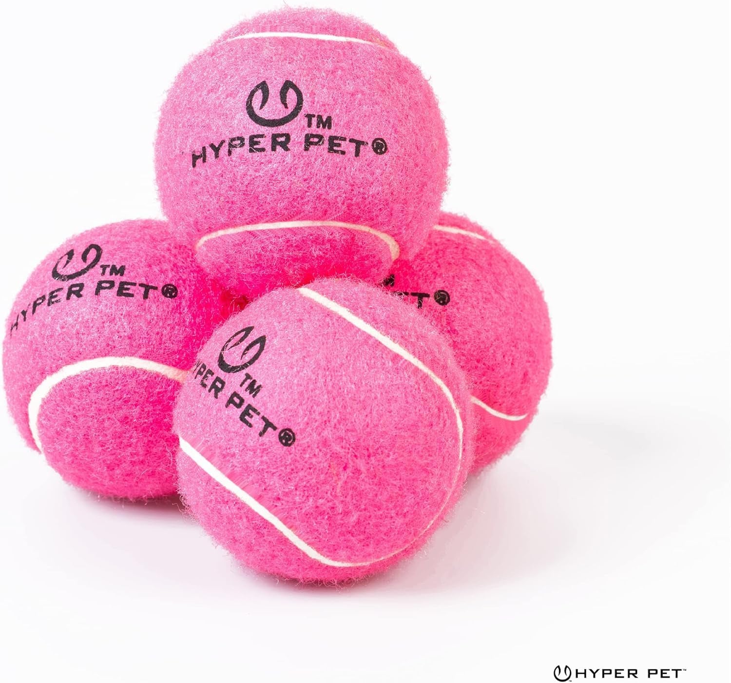 MINI Tennis Balls for Dogs (Safe Dog Ball Tennis Balls for Exercise &amp; Training) Interactive Toys Work with  K9 Kannon MINI Dog Ball Launcher - 4 Pack Pink